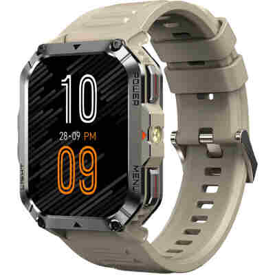 BLACKVIEW MULTI-FUNCTION SMARTWATCH WITH FLASHLIGHT COMPASS BT CALL & HEALTH MANAGEMENT KHAKI