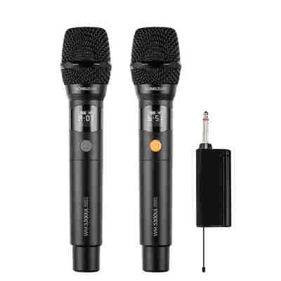SONICGEAR DUAL PROFESSIONAL UHF WIRELESS LED MICROPHONE WM 3300 UL OBSIDIAN