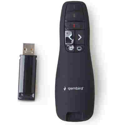 GEMBIRD WIRELESS PRESENTER WITH LASER POINTER BLACK