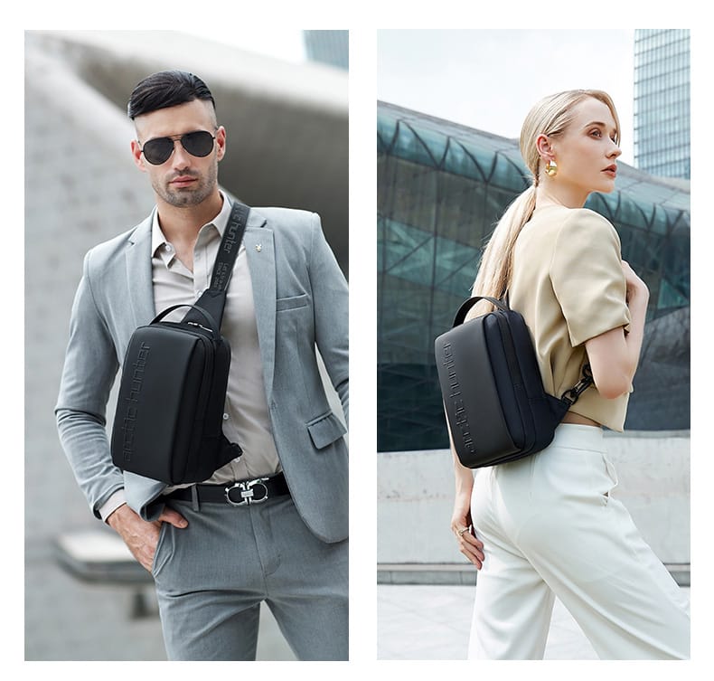 ARCTIC HUNTER τσάντα Crossbody XB00541, με θήκη tablet, 4L, γκρι - Image 3