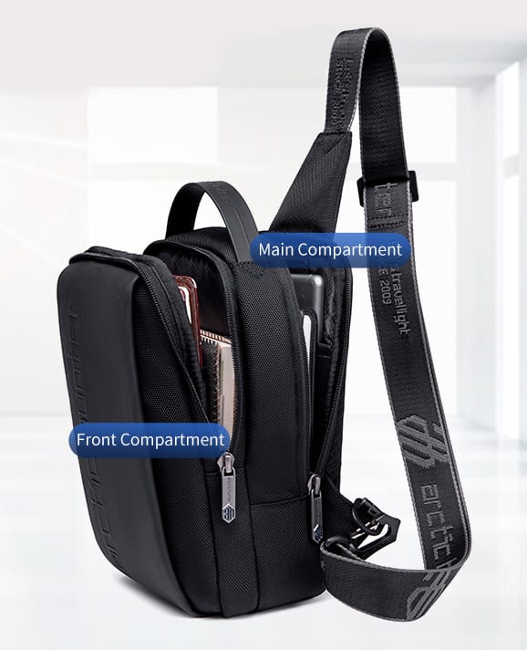 ARCTIC HUNTER τσάντα Crossbody XB00541, με θήκη tablet, 4L, γκρι - Image 4