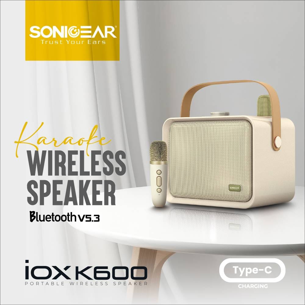 SONICGEAR PORTABLE BT5.3 KARAOKE WIRELESS SPEAKER IOX K600 SOUFFLE - Image 3