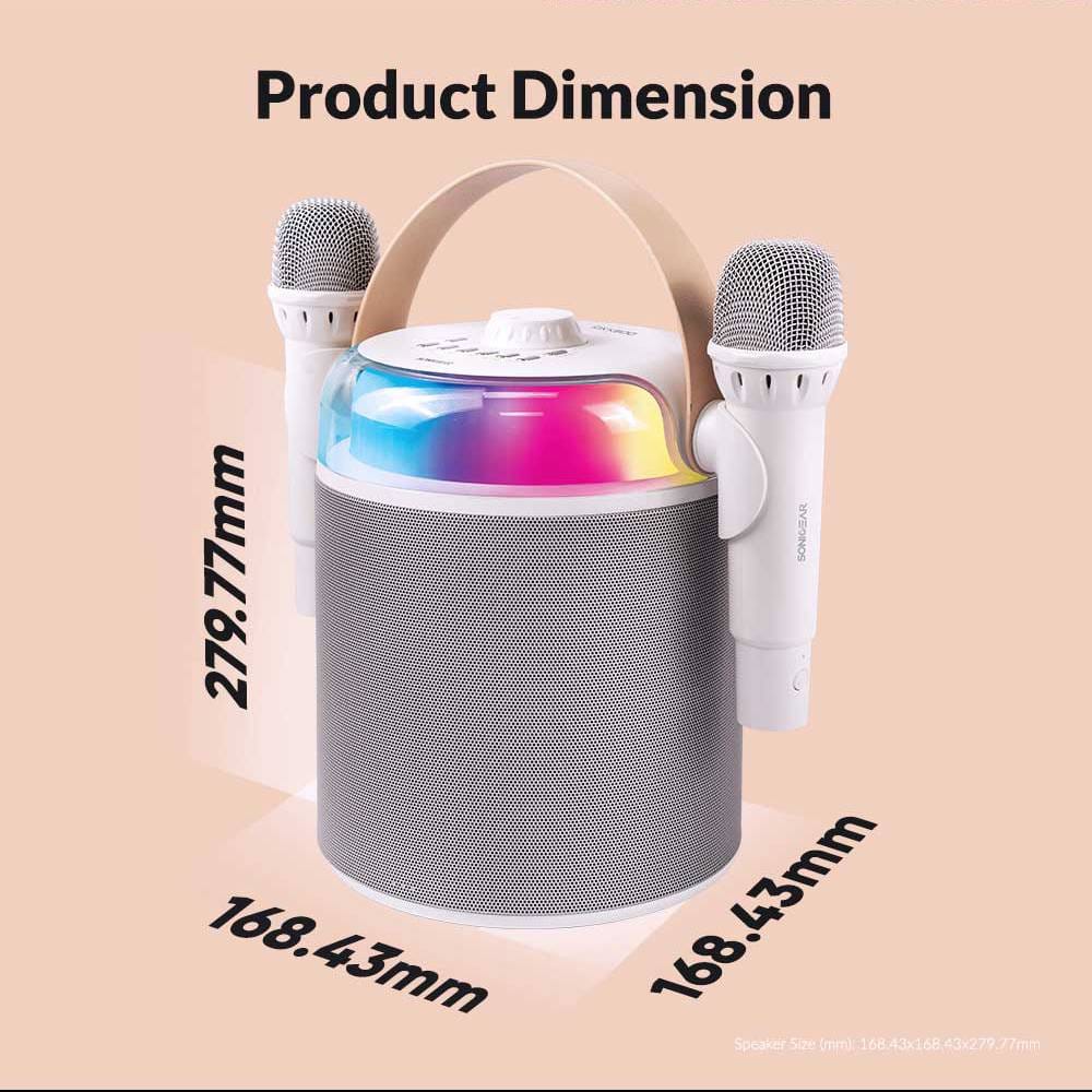 SONICGEAR BT5.3 PORTABLE RGB KARAOKE WIRELESS SPEAKER IOX K800 WHITE - Image 3