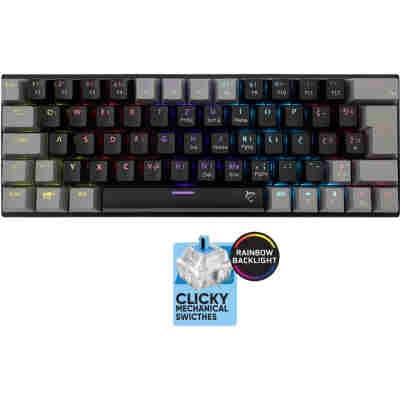 WHITE SHARK MECHANICAL KEYBOARD GK-002121V2 US BLUE SWITCH WAKIZASHI-2 BLACK/GREY