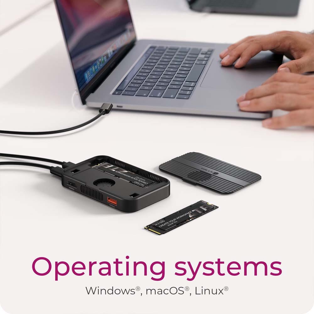 ICY BOX 7-in-1 DOCKING STATION WITH MAGNETIC M.2 SSD BAY BLACK - Image 4