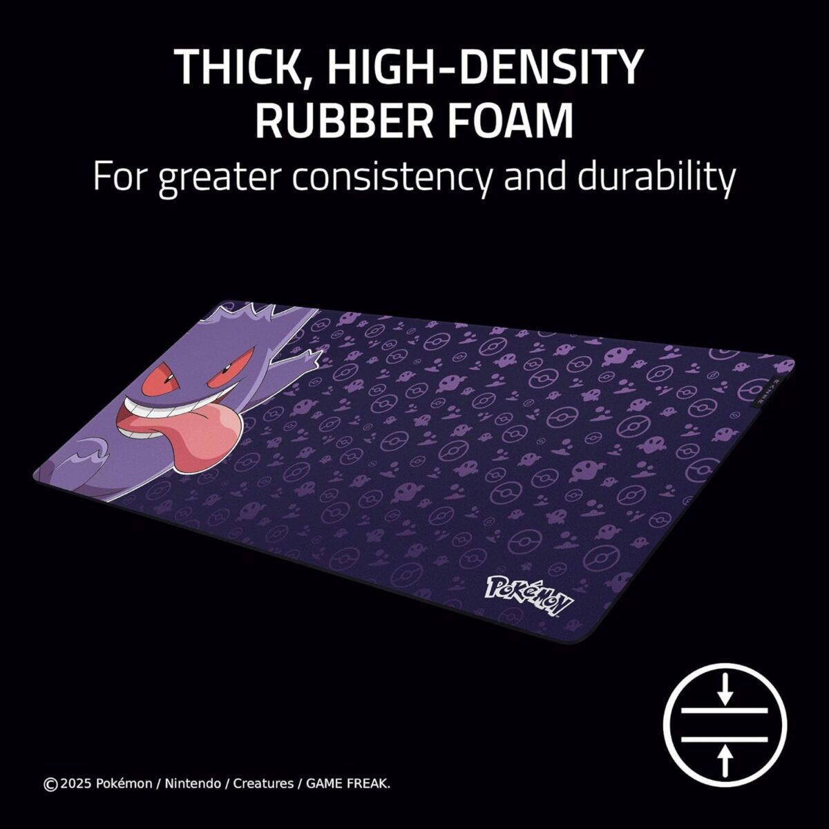 Razer Gigantus V2 XXL Pokemon Gengar Edition - Cloth Gaming Mousepad - Thick High-Density Foam Base - Image 4